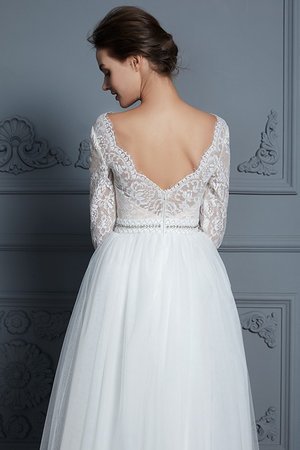 Robe de mariée fascinant beaded belt fermeutre eclair avec manche 3/4 bucolique - Photo 8