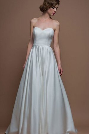 Vestido de Novia de Cola Barriba de Joya de Escote en V de Natural de Hasta el suelo - Foto 4