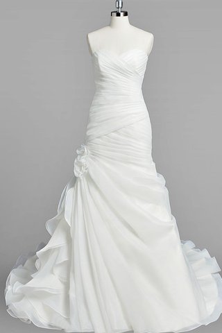 Herz-Ausschnitt gerüschtes Meerjungfrau trägerloser Ausschnitt Brautkleid mit Rüschen - Bild 2