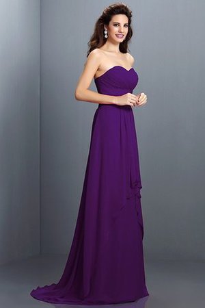 A Linie Ärmellos Prinzessin Sittsames Brautjungfernkleid mit Reißverschluss - Bild 13