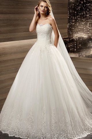 Abito da Sposa Ball Gown in pizzo Allacciato favola in Pizzo con Applique - Foto 2