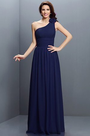 Prinzessin One Schulter Reißverschluss Bodenlanges Sittsames Brautjungfernkleid - Bild 10