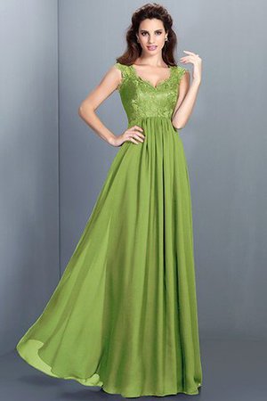 Robe demoiselle d'honneur longue naturel manche nulle jusqu'au sol de princesse - Photo 13