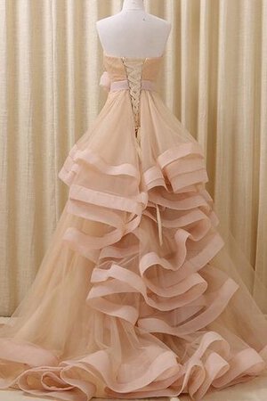 Pick-Ups V-Ausschnitt Duchesse-Linie gesticktes Perlenbesetztes Quinceanera Kleid mit Bordüre - Bild 2