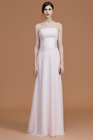 Natürliche Taile Trägerlos A Linie Gerüschtes Prinzessin Brautjungfernkleid - Bild 2