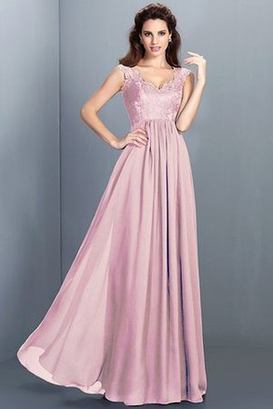 Robe demoiselle d'honneur longue naturel manche nulle jusqu'au sol de princesse - Photo 22