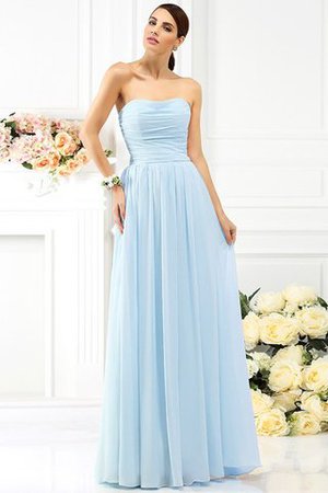 Vestido de Dama de Honor de Sin mangas de Largo de Escote sin tirantes de Plisado - Foto 18