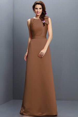 Vestido de Dama de Honor de Corte Recto en Satén de Hasta el suelo de Largo - Foto 2