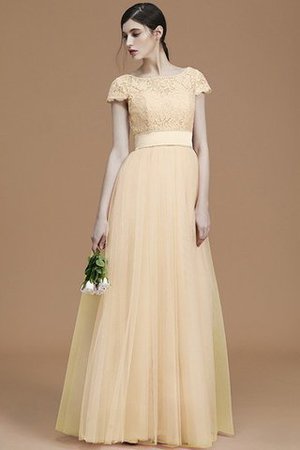 A Linie Prinzessin Normale Taille Brautjungfernkleid mit Schleife mit Gürtel - Bild 13