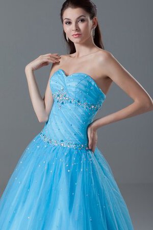 Abito Quinceanera decorato Cuore Ball Gown Allacciato con Increspato - Foto 5