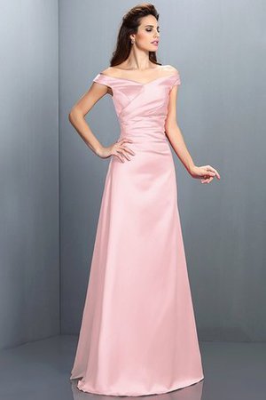 Schulterfrei Reißverschluss Enges Bodenlanges Brautjungfernkleid mit Empire Taille - Bild 21