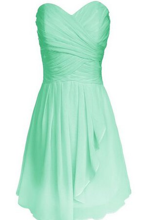 Abito da Damigella in Chiffon con Criss-cross Senza Maniche Naturale con Seghettato A-Line - Foto 1
