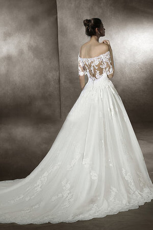 Robe de mariée avec zip en tulle pétillant de mode de bal formelle - Photo 3