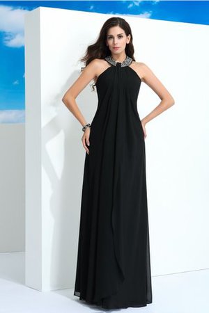 A Linie Chiffon Reißverschluss Nackenband Formelles Abendkleid - Bild 4