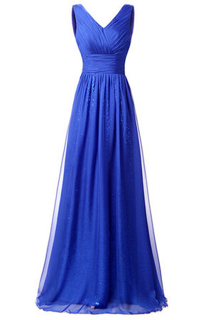 Robe de bal ruchés plongeants jusqu'au sol en satin extensible populaire romantique - Photo 4