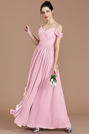 Prinzessin Chiffon Ärmelloses Schulterfreier Ausschnitt Bodenlanges Brautjungfernkleid - Bild 28