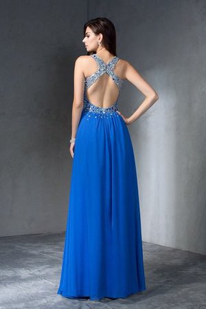 Robe de soirée longue avec sans manches de princesse avec chiffon v encolure - Photo 2