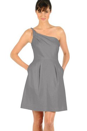 Vestido de Dama de Honor de Corte-A de Un sólo hombro de Corto con Bolsillos - Foto 5