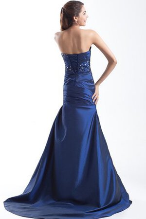 Perlenbesetztes enganliegendes Taft Ärmellos Abendkleid - Bild 8