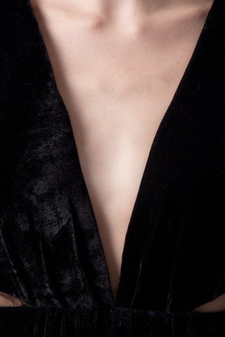 Ärmelloses Etui Schlüsselloch Rücken Abendkleid mit Plissierungen - Bild 2