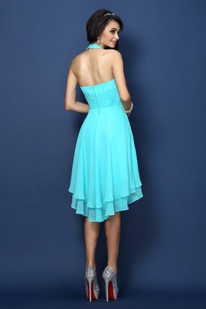 Reißverschluss A Linie Prinzessin Plissiertes Brautjungfernkleid aus Chiffon - Bild 30