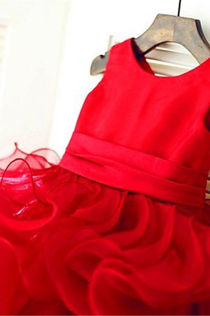 Robe de cortège enfant naturel de mode de bal en organza avec fleurs avec gradins - Photo 4
