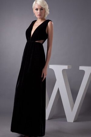 Vestido de Noche de Corte Recto de Plisado de Sin mangas de Espalda con ojo de cerradura - Foto 4