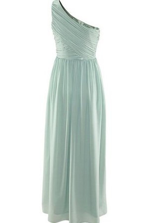 Robe demoiselle d'honneur naturel plissage en chiffon manche nulle ruché - Photo 2