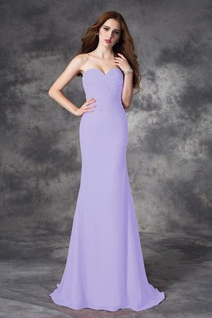 Robe demoiselle d'honneur longue naturel de sirène avec chiffon ruché - Photo 18