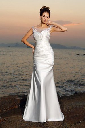 Abito da Sposa Senza Maniche con Applique in Raso Lunghi Medievale - Foto 1