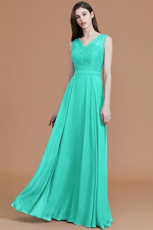 A Linie Prinzessin Normale Taille Ärmelloses Bodenlanges Brautjungfernkleid - Bild 21