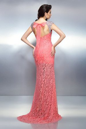 Empire Taille Meerjungfrau Satin Perlenbesetztes Attraktives Abendkleid - Bild 2
