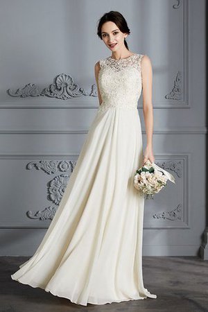 Abito da Sposa A Terra Principessa Senza Maniche Semplice A-Line - Foto 3