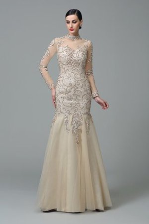 Robe de soirée longue de fourreau de col haut appliques de sirène - Photo 1