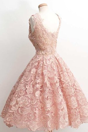 Robe de bal avec sans manches de longueur à genou de lotus v encolure ligne a - Photo 2