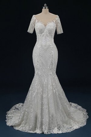 Robe de mariée longueur au ras du sol enchanteur broder a eglise exceptionnel - Photo 3