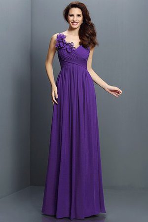 Robe demoiselle d'honneur plissage longue jusqu'au sol de col en v avec chiffon - Photo 24