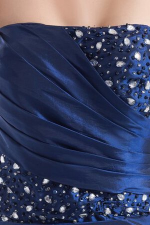 Perlenbesetztes enganliegendes Taft Ärmellos Abendkleid - Bild 2