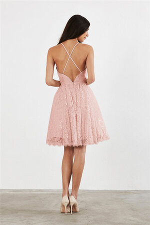 Vestido de Dama de Honor de Corte-A de Corto de Hasta la Rodilla de Agraciado - Foto 2