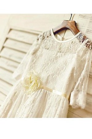 Robe de cortège enfant avec zip en 3/4 manche ligne a avec fleurs de princesse - Photo 4