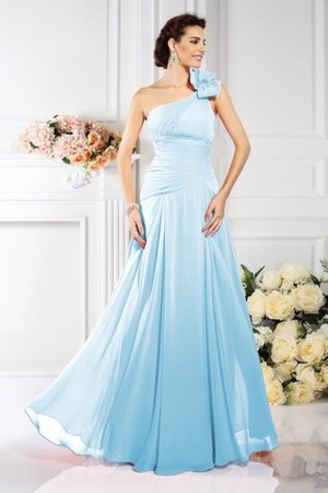 Chiffon Prinzessin Bodenlanges Brautjungfernkleid mit Plissierungen ohne Ärmeln - Bild 18