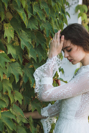 Formal Vestido de Novia de Largo de Atractivo con Perlas - Foto 5