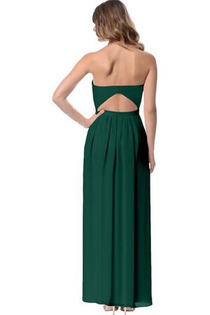 Chiffon trägerloser Ausschnitt langes Brautjungfernkleid mit Tasche - Bild 3