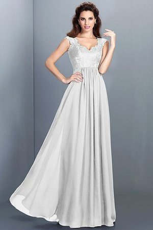 Robe demoiselle d'honneur longue naturel manche nulle jusqu'au sol de princesse - Photo 29