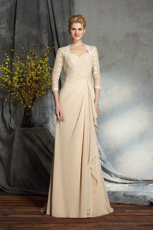 Vintage 3 /4 Länge Ärmeln Sweep train Reißverschluss Anständiges Brautmutterkleid - Bild 1