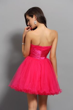 A Linie Reißverschluss Bezauberndes Formelles Cocktailkleid mit Schleife - Bild 2