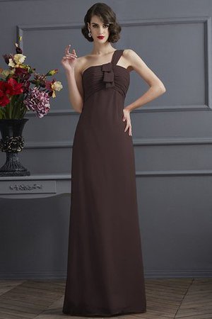 Robe demoiselle d'honneur longue plissé avec sans manches collant en chiffon - Photo 6