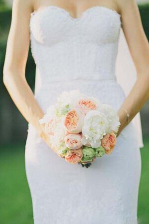 Vestido de Novia de Corte Sirena de Espalda Descubierta de Escote Corazón de Apliques - Foto 5