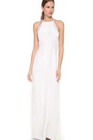 Abito da Sposa in Chiffon con Fusciacca Formale E Informale con Nastro decorato Cerniera - Foto 1