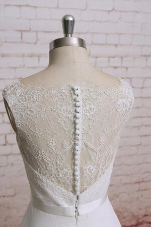 Abito da Sposa Coda A Strascico Corto Shiena Sheer in pizzo a Sala in Chiffon convenzionale - Foto 4